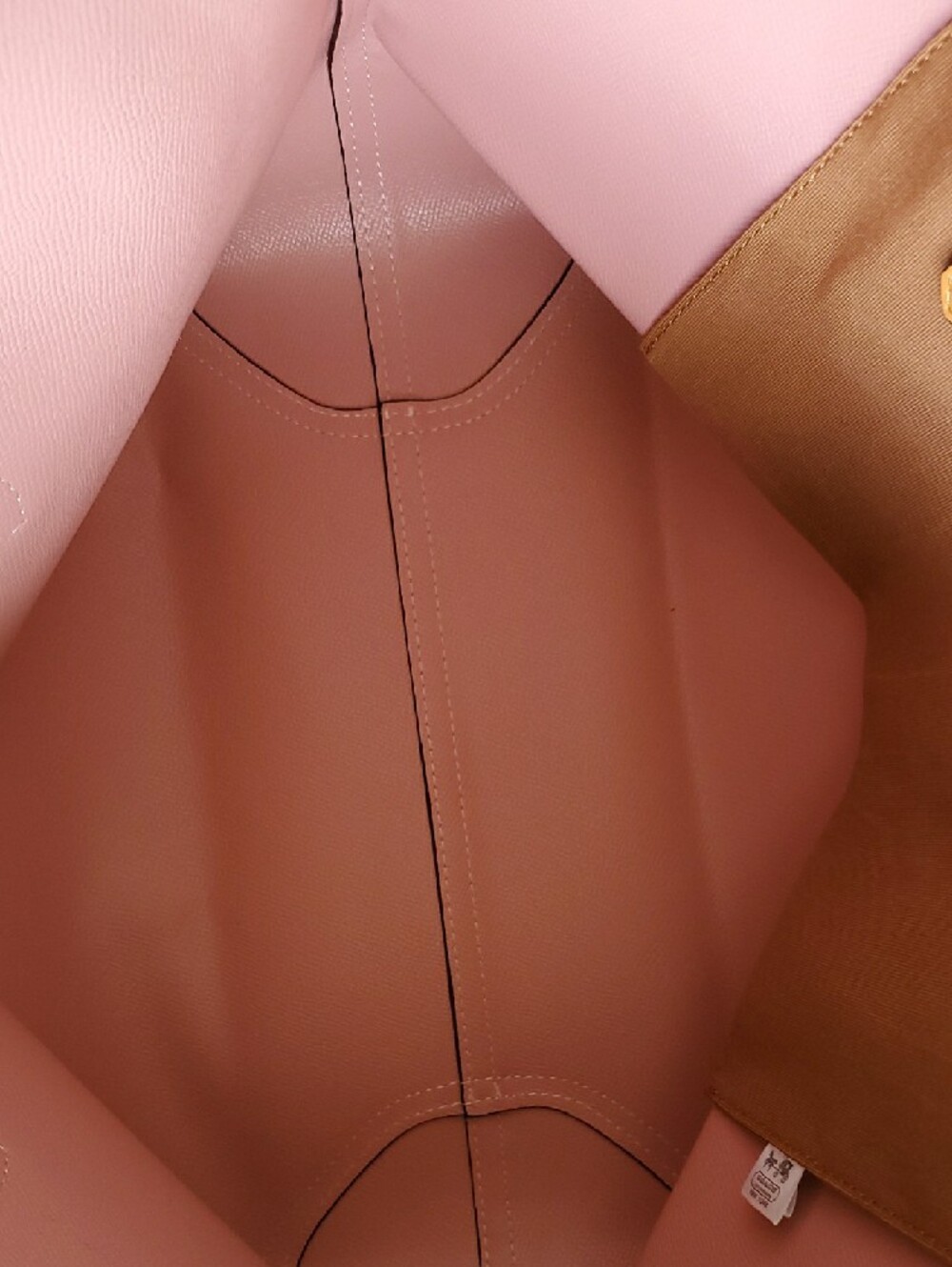 Coach Pink Signature Tote with Tan Trim - Picture 10 of 16